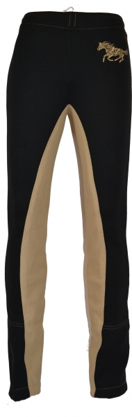 Kinder Jodhpurreithose  "Pull on" in schwarz-camel